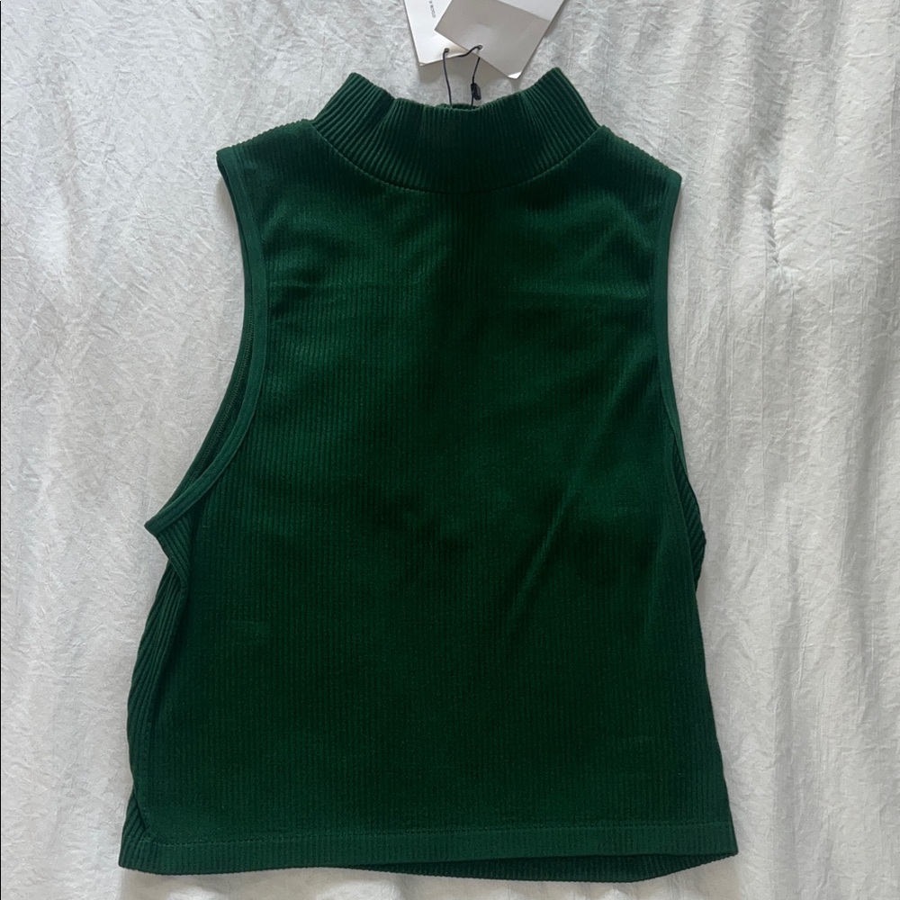 NWT Zara Dark Green Sleeveless Tank Top